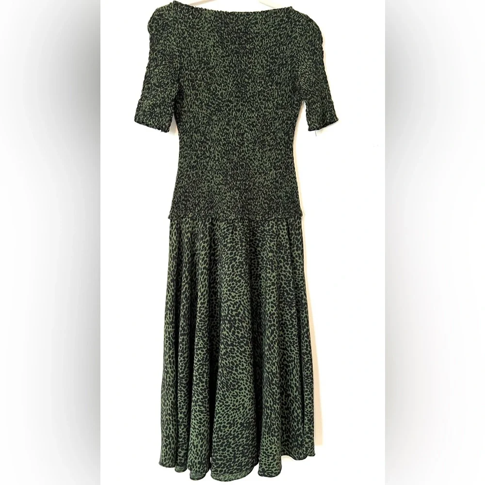 Proenza Schouler Black and Green Midi Dress - Picture 6 of 11